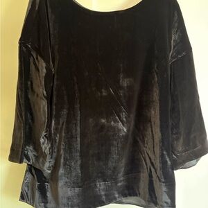 Soft Surroundings Midnight Velvet Blouse